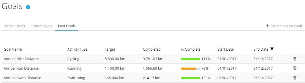 2017 Garmin Annual Totals